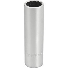Soquete estriado longo 21 mm encaixe 1/2 Soquete estriado longo 21 mm encaixe 1/2