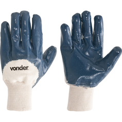 Luva de malha com borracha nitrílica azul tamanho 10 - MNV 0001 Luva de malha com borracha nitrílica azul tamanho 10 - MNV 0001