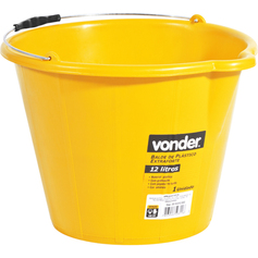 Balde de pl�stico extraforte amarelo 12 litros amarelo