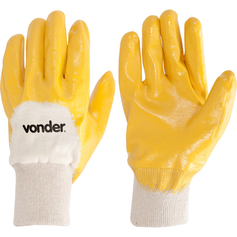 Luva de malha com borracha nitrílica amarela tamanho 10 MNV 0002 Luva de malha com borracha nitrílica amarela tamanho 10 MNV 0002