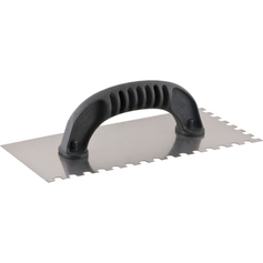 Desempenadeira em aço dentada com cabo plástico 255 x 120 mm Desempenadeira em aço dentada com cabo plástico 255 x 120 mm