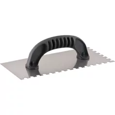Desempenadeira em aço dentada com cabo plástico 255 x 120 mm