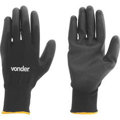 Luva de poliéster preta com poliuretano tamanho 8 - PPV 1008 Luva de poliéster preta com poliuretano tamanho 8 - PPV 1008