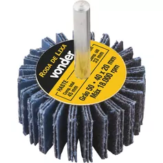Roda de lixa 40 x 20 mm com haste grão 50