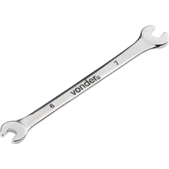 Chave fixa 6  x 7 mm cromada a�o cromo van�dio