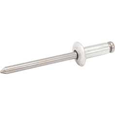 Rebite de repuxo em alumínio 4,8 x 12 mm com 50 peças Rebite de repuxo em alumínio 4,8 x 12 mm com 50 peças