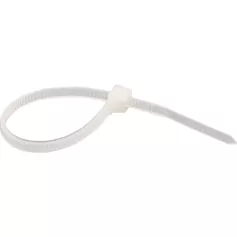 Abraçadeira de nylon branca 4,8 mm x 20 cm embalagem com 20 peças