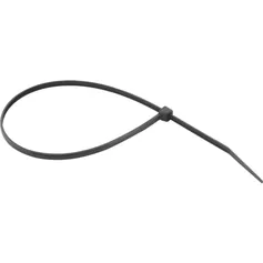 Abraçadeira de nylon preta 4,8 x 20 cm embalagem com 20 peças