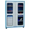Armário para ferramentas com 3 prateleiras 5 gavetas e portas de vidro - AM-14