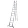 Escada de alumnio extensvel 2 x 12 degraus 3,53 x 6,12 m - MODELO 3 em 1 