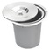 Lixeira de embutir aço em inox balde plástico 5 L - Clean Round Lixeira de embutir aço em inox balde plástico 5 L - Clean Round