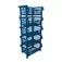 Cesto expositor 570 x 280 x 420 mm azul 5 peças - Prático
