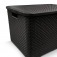 Kit 2 Caixas organizadoras com tampa 15 litros - Rattan Kit 2 Caixas organizadoras com tampa 15 litros - Rattan