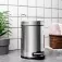 Lixeira inox 3L com pedal e balde 17 x 27 cm Decorline - 3040/201