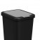 Lixeira plástica com pedal 10 litros preta - Double Lixeira plástica com pedal 10 litros preta - Double