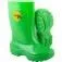 Bota infantil de PVC verde com forro    