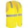 Colete refletivo tipo blus�o com bolso e ziper amarelo - CV 108