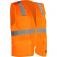 Colete refletivo tipo blus�o com bolso e ziper laranja - CV 109