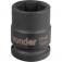 Soquete sextavado de impacto 19 mm encaixe 1/2