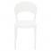 Cadeira plástica com encosto fechado branca - Sissi  Cadeira plástica com encosto fechado branca - Sissi