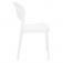 Cadeira plástica com encosto fechado branca - Sissi  Cadeira plástica com encosto fechado branca - Sissi