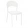 Cadeira plástica com encosto fechado branca - Sissi  Cadeira plástica com encosto fechado branca - Sissi