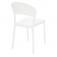 Cadeira plástica com encosto fechado branca - Sissi  Cadeira plástica com encosto fechado branca - Sissi