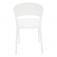 Cadeira plástica com encosto fechado branca - Sissi  Cadeira plástica com encosto fechado branca - Sissi