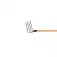 Forcado curvo de arame 4 dentes com cabo de madeira 120 cm