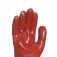 Luva de pvc lisa com forro de algodão 27 cm vermelha GG Luva de pvc lisa com forro de algodão 27 cm vermelha GG