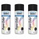 Kit 3 tintas spray preto fosco de uso geral 350 ml
