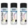 Kit 3 tintas spray preto fosco de uso geral 350 ml
