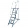 Escada plataforma de alumnio 1.75 m c/ 6 degraus + patamar