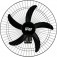 Ventilador de parede 55 cm oscilante - Rajada Pro 60  110V/220V Ventilador de parede 55 cm oscilante - Rajada Pro 60  110V/220V