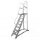 Escada plataforma de alumnio 2.0 m c/ 7 degraus + patamar 