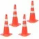 Kit 4 Cones para sinalização 75 cm com 2 faixas - RM-41
