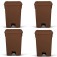 Cesto coletor de lixo 15L com pedal 4 peas - MVCP15