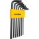 Jogo de chave hexalobular t-10 a t-40 ao cromo vandio com 7 peas