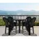 Conjunto de mesa Coruripe com 4 cadeiras plásticas com braço