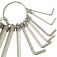 Jogo de chave allen 1,5 a 10 mm 10 peas