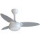 Ventilador de teto 3 pás Inverter dupla face branco/cinza com controle remoto - Elluz  110V/220V Ventilador de teto 3 pás Inverter dupla face branco/cinza com controle remoto - Elluz  110V/220V
