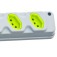 Tomada em barra para extensão com 4 tomadas 2P+T 20A cinza/verde - Robust Tomada em barra para extensão com 4 tomadas 2P+T 20A cinza/verde - Robust