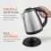 Chaleira elétrica 2 litros 1.200 watts Premium Inox - CE-06  110V