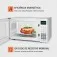 Micro-ondas 21 litros 1200W 10 níveis de potência - MO-01-21-W  110V