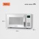 Micro-ondas 21 litros 1200W 10 n�veis de pot�ncia - MO-01-21-W  220V