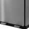Lixeira dupla inox retangular 30L com pedal