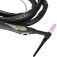 Tocha TIG TTV 206 3 metros conector 13 mm e adaptador M10 do gs 