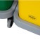 Kit com 4 lixeiras de 50L para coleta seletiva tampa transversal Kit com 4 lixeiras de 50L para coleta seletiva tampa transversal