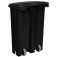 Cesto coletor de lixo com pedal 100 litros com rodas - CP11PR