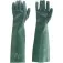 Kit 5 pares de luva pvc lisa com forro de algodão 65 cm - PLV 0065
